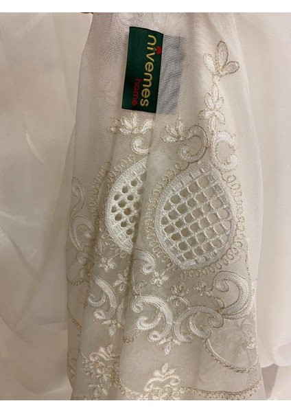 Nivemeshome Ren Nakışlı Krem 1/3 Sık Pile Tül Perde Apm modelleri