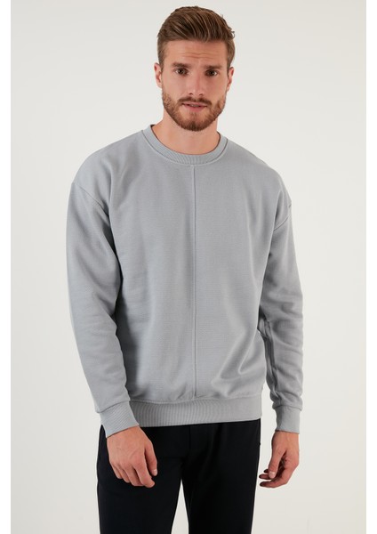 Regular Fit Bisiklet Yaka Pamuklu Sweat Erkek Sweat 59052721 modelleri