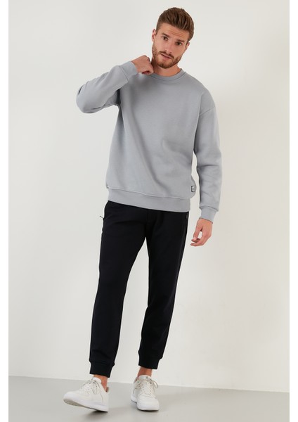 Regular Fit Bisiklet Yaka Pamuklu İçi Tüylü Yumuşak Şardonlu Sweat Erkek SWEAT 5905255