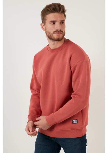Regular Fit Bisiklet Yaka Pamuklu İçi Tüylü Yumuşak Şardonlu Sweat Erkek SWEAT 5905255