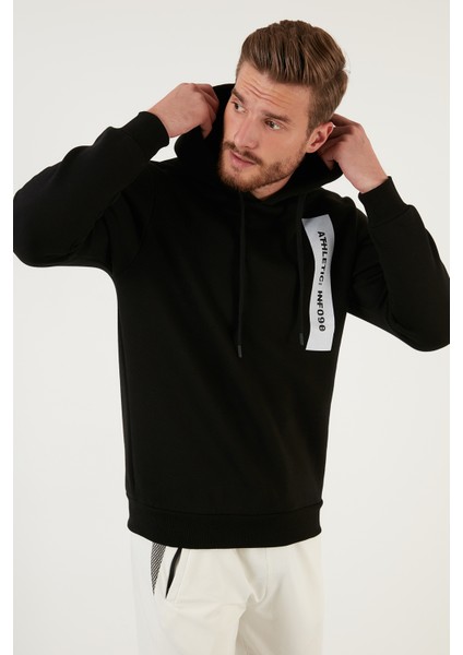 Regular Fit Kapüşonlu Pamuklu İçi Tüylü Yumuşak Şardonlu Sweat Erkek SWEAT 5905324