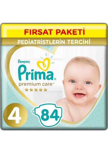 Prima Premium Care Bebek Bezi Fırsat Paketi 4 Beden 84 Adet