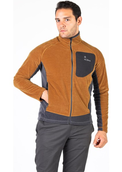 Erkek Polar Bordo Hırka Mont Tam Fermuar Gizli Cep Sweatshirt Slim Feet