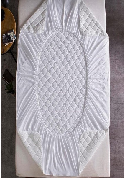 Pamuklu 120 x 200 cm Ölçüsünde Fıtted Sıvı Geçirmez Alez Yatak Koruyucu Tulum