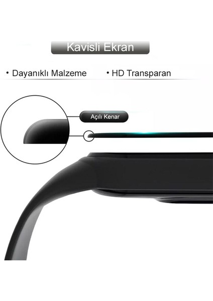 Apple Watch Ekran Koruyucu 1 2 3 Seri 38MM 3D Kavisli Full Kaplama Pmma