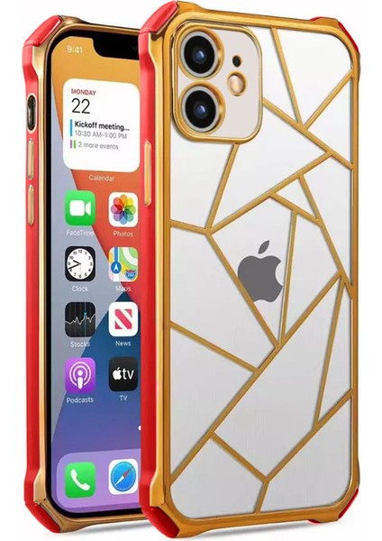 iPhone 12 Kılıf Lazer Prizma Kamera Korumalı Kapak