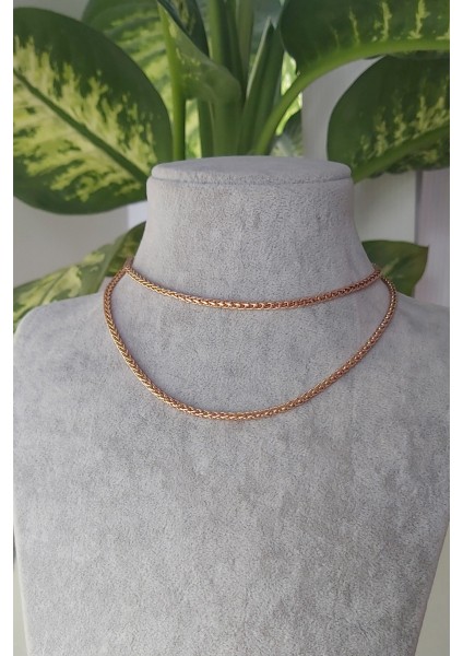 Rose Altın Kaplama Xuping Vip Seri Uzun Zincir Kolye 58CM fırsatları
