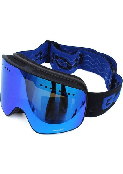 Çift Katmanlı Mavi Manyetik Lensli Anti-Sis Özellikli UV400 Snowboard Kayak Gözlüğü