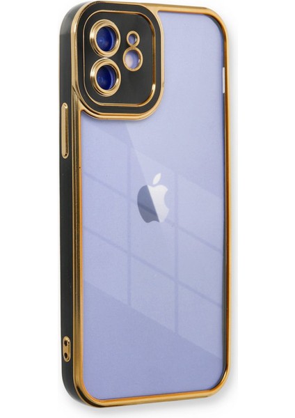 iPhone 12 Kılıf Lazer Lens Kamera Çerçeveli Kapak