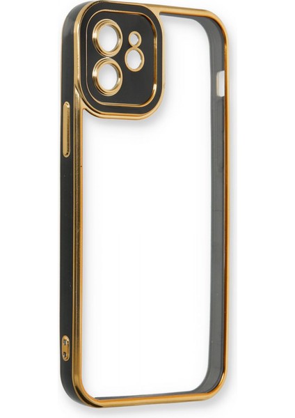 iPhone 12 Kılıf Lazer Lens Kamera Çerçeveli Kapak