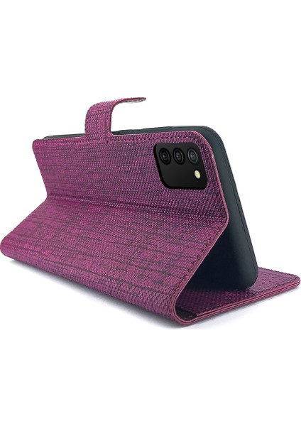 A03S Kılıf Fitcase Fabric Kapaklı Cüzdanlı
