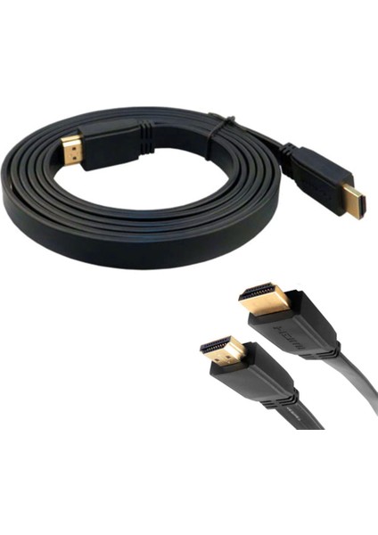 e Flat Hdmı Kablo Yassı Kablo 1.4V Full Hd 4K 3D 5m fiyatları