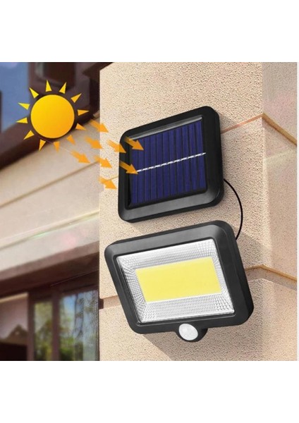 Güneş Enerjili Solar Hareket Sensörlü Bahçe Bina Kamp Sokak Aydınlatma