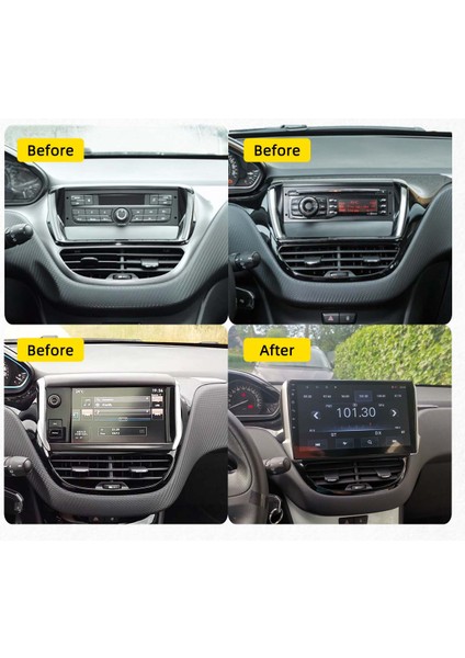 Peugeot 208-2008 Android Multimedya 10 Inc Hd IPS Ekran 2GB/32GB Kamera Hediyeli