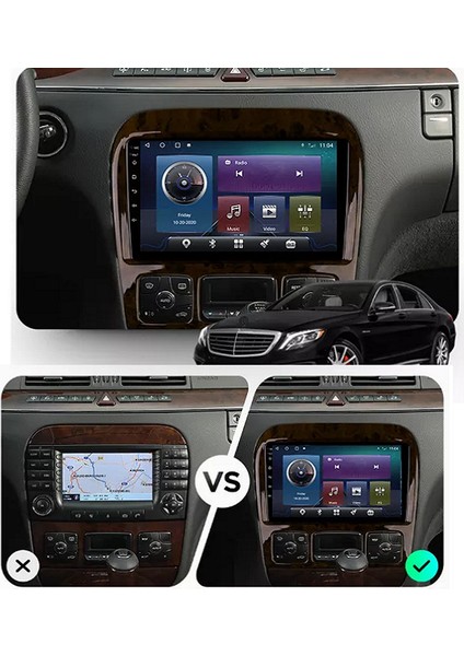 Mercedes S Class W220 Android Multimedya 9 Inc Hd IPS Ekran 2GB/32GB Kamera Hediyeli