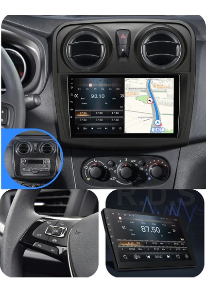 Dacia Sandero 2013-2020 Android Multimedya 9 Inc Hd IPS Ekran 2gb Ram /32GB Kamera Hediyeli