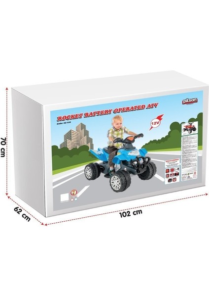 Pilsan Rocket Akülü Atv 12 Volt 05-229 Kırmızı