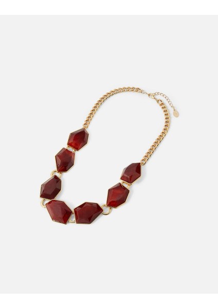 Amber Taş Kolye Oranj