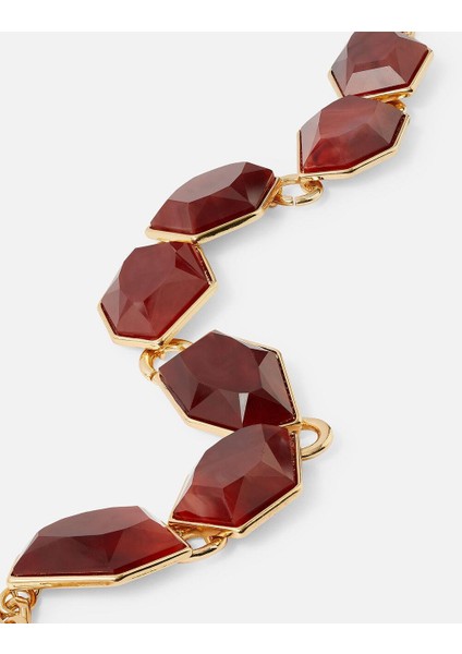 Amber Taş Kolye Oranj modelleri