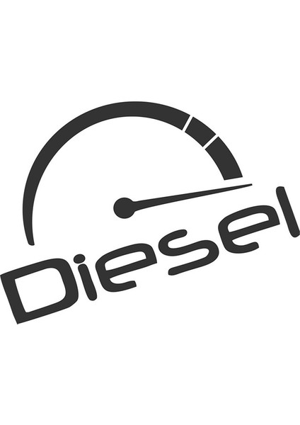 2 Adet Diesel Depo Kapağı Sticker Çıkartma 10CMX7CM Siyah