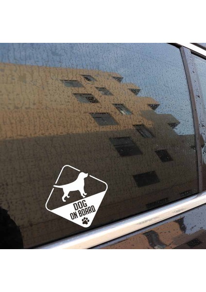 Dog On Board Arabada Köpek Var Sticker Yapıştırması By2