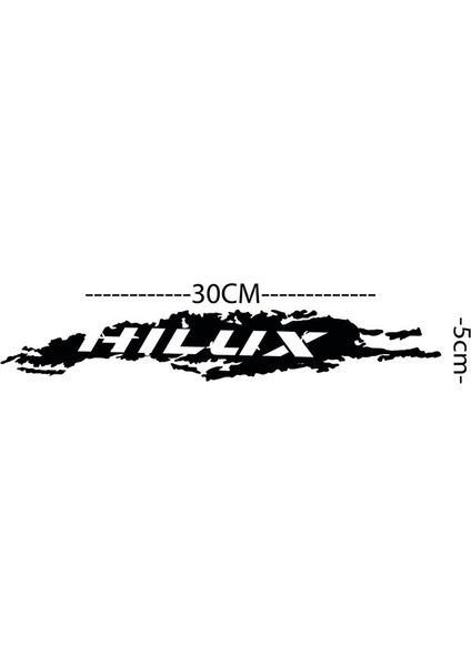 Hilux Araba Sticker Oto Etiker 30 cm Siyah Renk