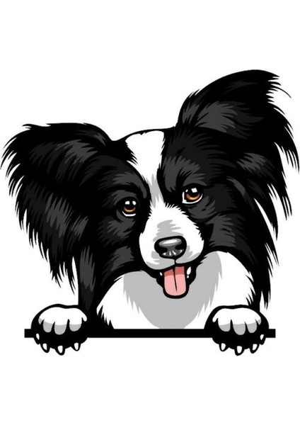 Sevimli Bakan Köpek Sticker Etiket Yapıştırma 17CM