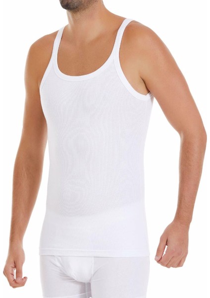 Erkek Likralı Kaşkorse Bady Atlet - 3 Adet