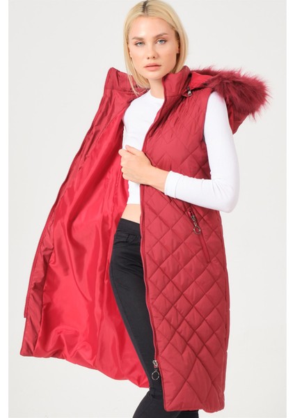 Z6718 Dewberry Bayan Yelek-Açık Bordo modelleri