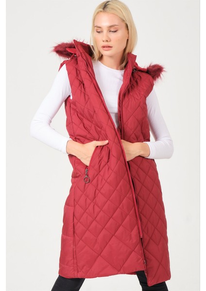 Z6718 Dewberry Bayan Yelek-Açık Bordo fırsatları