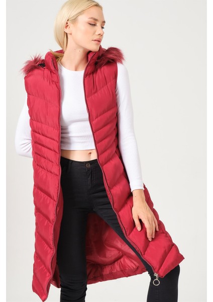Z6725 Dewberry Bayan Yelek-Açık Bordo fırsatları