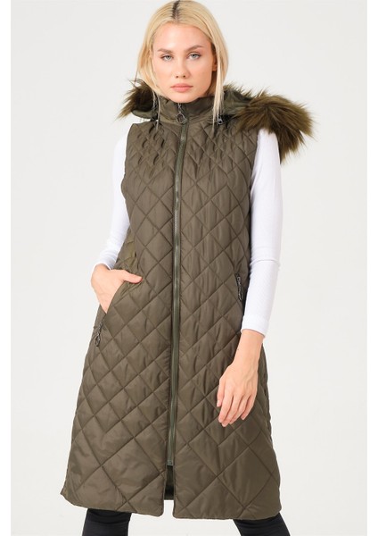 Z6718 Dewberry Bayan Yelek-Açık Haki