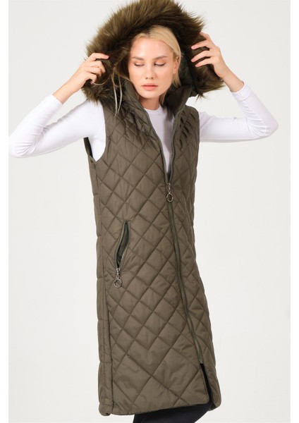 Z6718 Dewberry Bayan Yelek-Açık Haki modelleri