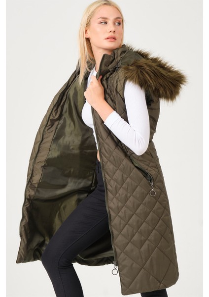 Z6718 Dewberry Bayan Yelek-Açık Haki fırsatları