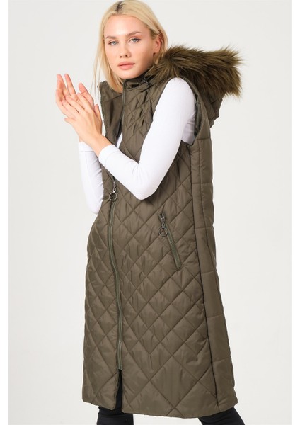 Z6718 Dewberry Bayan Yelek-Açık Haki indirimleri