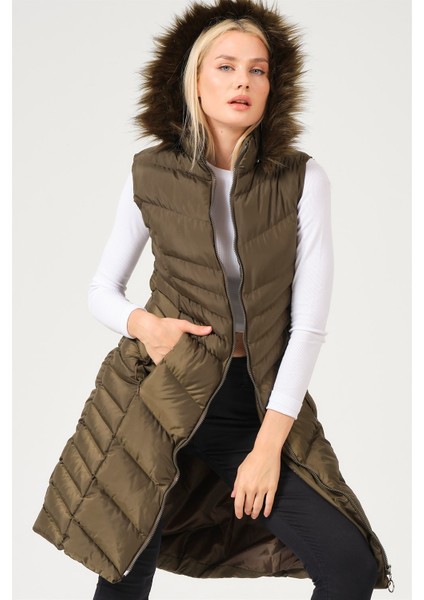 Z6725 Dewberry Bayan Yelek-Açık Haki indirimleri