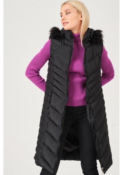 Z6725 Dewberry Bayan Yelek-Açık Siyah modelleri