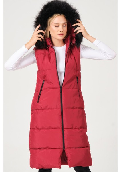 Z6741 Dewberry Bayan Yelek-Bordo modelleri