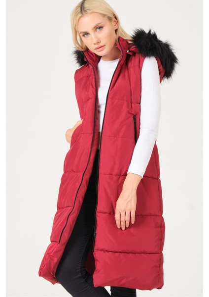 Z6741 Dewberry Bayan Yelek-Bordo indirimleri