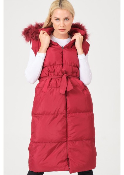 Z6744 Dewberry Bayan Yelek-Bordo modelleri