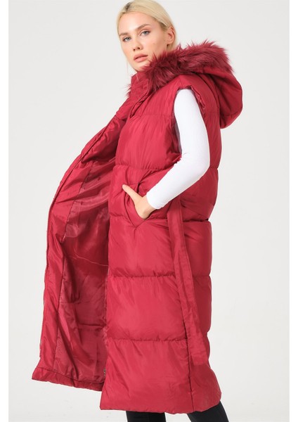 Z6744 Dewberry Bayan Yelek-Bordo indirimleri