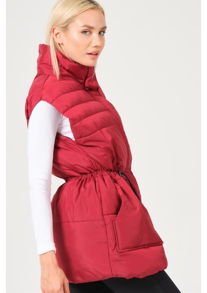 Z6747 Dewberry Bayan Yelek-Bordo modelleri