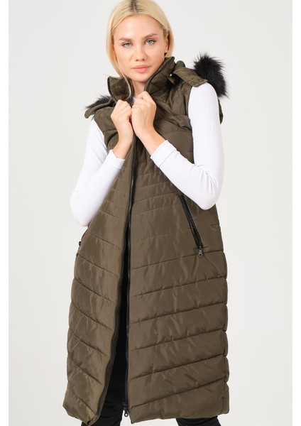 Z6752 Dewberry Bayan Yelek-Haki indirimleri