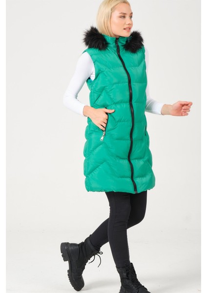 Z6761 Dewberry Bayan Yelek-Yeşil indirimleri