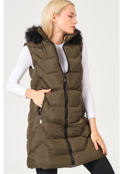 Z6761 Dewberry Bayan Yelek-Haki indirimleri