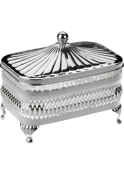 Ingiliz Gümüşü Tereyağı Tabağı 13 x 8.5 cm