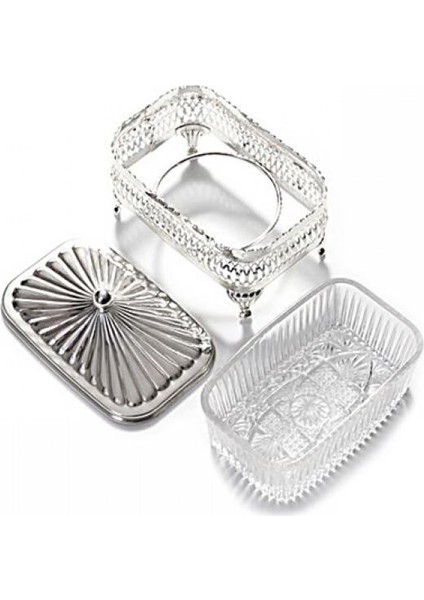 Ingiliz Gümüşü Tereyağı Tabağı 13 x 8.5 cm fiyatları