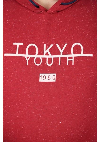 Mocgrande Büyük Beden Erkek Sweat Kapüsonlu Tokyo 22702-BORDO fiyatları