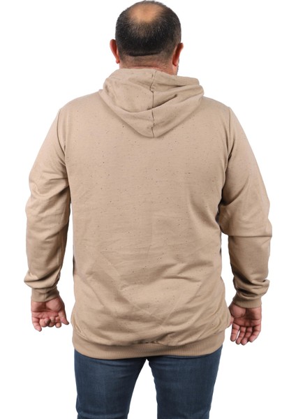 Mocgrande Büyük Beden Basic Kapüşonlu Sweat 22705-BEJ fiyatları