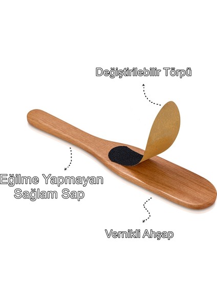 Değiştirilebilir Topuk Törpüsü Spatulası 10 Yedek Törpü ile Hijyenik Kullanım fiyatları